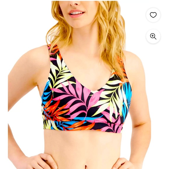 Id Ideology Women's Fern Low Impact Sports Bra, Fern Black, Large - Picture 1 of 10